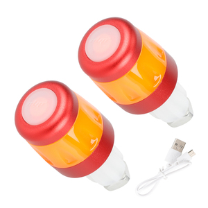 Ulip <b>LED</b> Signal <b>Light</b> Electric Scoot Handlebar End <b>Plugs</b> Turn <b>Lights</b> 2 PCS Red Orange Grip USB Cable Side Indicator warning Lamp - Product Image 3