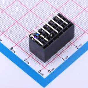 JL15EDGRHC-35006B02 Plug-in Terminal Block Bent Lead Through Hole,P=3.5mm Board-to-Board / Socket - Closed 2x6P 3.5mm Black - Product Image 2
