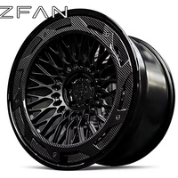 Jantes forgées en fibre de carbone ZFAN en 2 pièces, 15-26 pouces, 5x112 5x114.3 5x120 5x130, jantes concaves profondes pour Ferrari C8 BMW Mercedes
