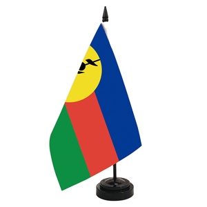 Drapeau <span class=keywords><strong>de</strong></span> table Nouvelle-Calédonie 14x21cm, diverses provinces <span class=keywords><strong>de</strong></span> France, impression numérique sur polyester - Product Image 1