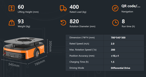 HIKROBOT Q2-400D Industrial Automatic <b>Transport</b> Robot Material Handling Equipment Transfer Trolley - Product Image 2