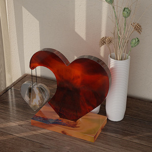 DIY pegamento resina grande en forma de corazón pequeño en forma de corazón colgante marco de fotos base de exhibición molde de silicona - Product Image 1