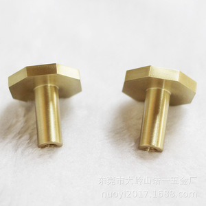 Octagonal <b>Copper</b> Furniture Handle 30x32x33mm Chinese Style Cabinet <b>Knob</b> Durable - Product Image 3