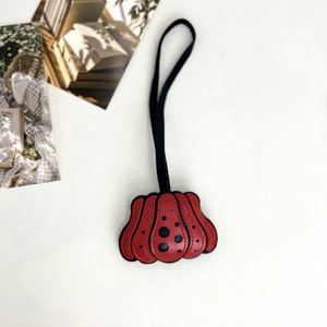 Halloween Party Pumpkin <b>Bag</b> Pendant Trendy Dot Pattern Leather <b>Bag</b> <b>Charm</b> Holiday Decorative Keychain for Women Handbags & Totes - Product Image 3