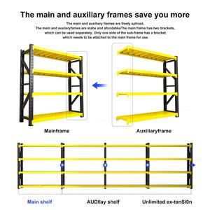 Estantería de Almacenamiento de Acero Resistente de 4 Niveles, Plegable, Sin Pernos, Ajustable de 100-500 kg - Product Image 3