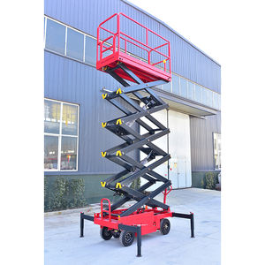 במת הרמה ניידת 6 מטר 8 מטר 10 מטר 12 מטר 14 מטר, מעלית הרמה ניידת מסוג סקייליift, פיגום, מעלית מספריים הידראולית 500 ק\\\"ג - Product Image 1