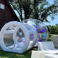 Fête en plein air mariage PVC maison à bulles enfants fête dôme transparent ballon tente de jardin tente gonflable à bulles avec Tunnel