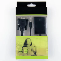 Konverter Adaptor VGA ke HD 1080P Grosir OEM dengan Kabel Daya USB Audio untuk Distributor Laptop Monitor HDTV