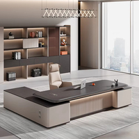 Scrivania Grande di Lusso E0 Ecologica Stile Moderno Scrivania Direzionale da Ufficio Tavolo per Presidente Manager e Capo