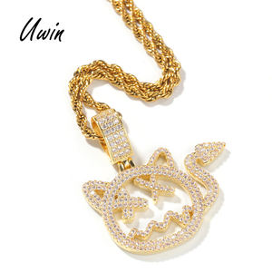 UWIN Iced Out Little <span class=keywords><strong>Devil</strong></span> Ciondolo HIP HOP CZ Mostro Fantasma di Fascino Dei Monili di Bling Bling Carino Regalo per le Donne Degli Uomini - Product Image 1