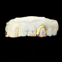 Rejillas Dentales Personalizadas de Hip Hop con Moissanita, Plata de Ley 925, Diamantes de Moissanita VVS, Barras Separadoras y Caninos Abiertos