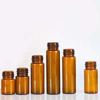 Tube en verre vide en gros, flacon de 5 ml, 10 ml, 15 ml, 20 ml, tube en verre transparent ambré, petit flacon en verre avec bouchon à vis