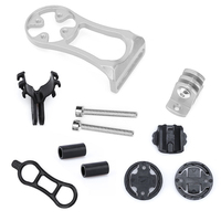 Dudukan Komputer Sepeda dari Aluminium Alloy 5in1 Multifungsi Tahan Air IPX7, Penyangga GPS & Kamera, Braket Stang Depan untuk Sepeda Jalan Raya
