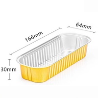 Ustensiles de cuisson ménagers, moule à pain miniature en aluminium jetable de 200 ml, qualité alimentaire, paroi lisse dorée, avec couvercle en plastique