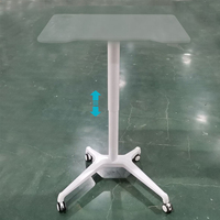 Cadre de bureau ergonomique moderne en aluminium avec vérin à gaz pour réglage de la hauteur, idéal pour le travail assis-debout et l'usage scolaire