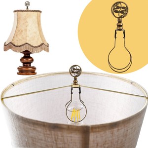 ฐานโคมไฟตกแต่งรูปแมลงปอโลหะ สีบรอนซ์ทอง สำหรับโคมไฟตั้งโต๊ะและตั้งพื้น อุปกรณ์เสริมสำหรับโคมไฟ - Product Image 4