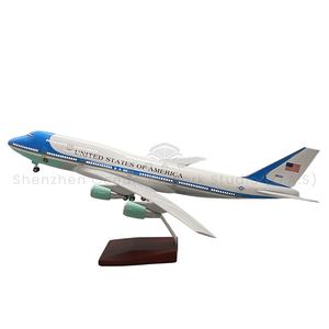 דגם מטוס מטוסים 1:150 בקנה מידה מודל אוויר עם 747 אור חיל האוויר ארה "ב אחד 47 ס" מ בוגיינג מודל מטוסים למתנת טייס - Product Image 1