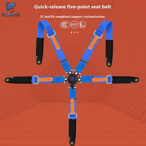 Sainuo 5点レーシングシート安全ベルト高強度アルミ合金改造レーシングカー用 - Product Image 4