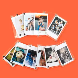 Çift taraflı fotoğraf buzdolabı mıknatısı resim çerçevesi Fujifilm Instax Mini