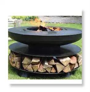 Fire pit factory direct sale portable custom camping wooden fireplace hearth flame pit,corten steel Brazier