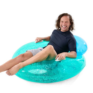 Bouée gonflable scintillante avec oreillers et poignées, en PVC durable, pour piscine, flotteur, radeau aquatique, jouet de bain pour enfants, été - Product Image 5