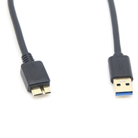 Câble USB 3.0 AM vers Micro B portable haute vitesse pour disques durs externes, moniteurs et microphones, gaine en PVC, longueur personnalisable
