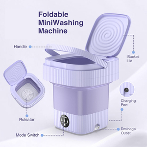 Car Use Electric Semi-Automatic Top Loading Single Tub Mini Portable Ultrasonic Underwear <b>Socks</b> Folding Bucket Washing Machine - Product Image 6