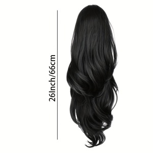 Extensiones de Cabello Sintético de Fibra de Alta Temperatura para <span class=keywords><strong>Mujer</strong></span>, Estilo Cruzado FX-HA19, Rizo Grande Natural, Cola de Caballo con Cordón, Peluca al por Mayor - Product Image 5