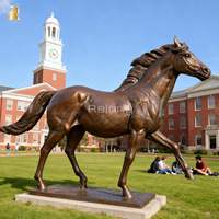 Escultura de Caballo de Bronce de Tamaño Real, Precio de Fábrica, Venta Caliente, para Jardín Exterior