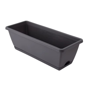 Hintcan Glazed Minimalist <strong>Plastic</strong> Flowerpot Simulated Flowers for Balcony Vegetable Flower Growing Big Rectangle <strong>Planting</strong> <strong>Trough</strong> - Product Image 2