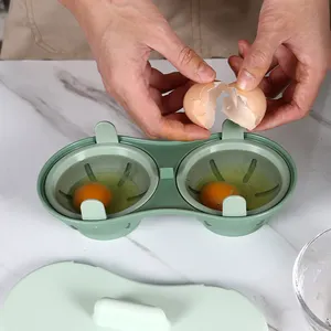 Bán buôn trứng poacher lò vi sóng đôi trứng nồi nhựa lòng đỏ trứng tách với tiện ích nhà bếp