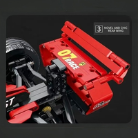 Ensemble de blocs de construction de voiture de course de Formule 1 Reobrix 11007, kit de modèle éducatif à faire soi-même, jouet de collection pour enfants et adolescents, cadeau