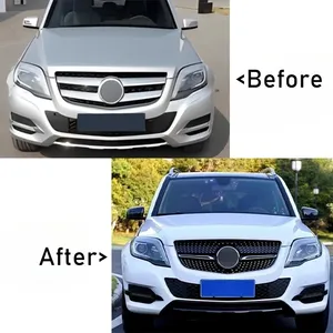 Rejilla de parachoques delantero estilo malla para capó de carreras, compatible con Mercedes-Benz GLK Clase X204 GLK260 GLK300 GLK350 (2013-2015) - Product Image 2