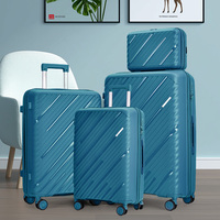 Valise unisexe écologique en PP, simple, moderne, légère, imperméable, durable, multifonctionnelle, polyvalente, avec roulettes fixes à 4 roues