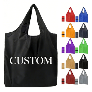 Bolsa de Compras Plegable Personalizada de Poliéster Ligero y Lavable Ujoy Gift, Bolsa de Compras Expandible Reutilizable Ecológica y Portátil - Product Image 1