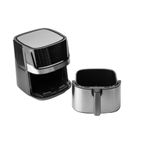 Offre Spéciale écran tactile numérique intelligent 6.5L 1700W cuisson saine sans huile support antiadhésif minuterie contrôle de la température friteuse à Air noire