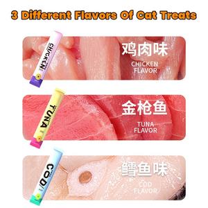 Súper proveedor tiras <span class=keywords><strong>de</strong></span> bocadillos para gatos 15 g/pc 1000 uds/cartón pollo Natural atún salmón al por mayor OEM y ODM mascotas golosinas húmedas comida - Product Image 6