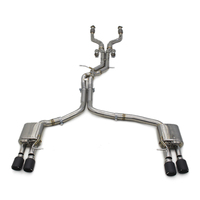 Silencieux arrière OEM pour Audi S6/S7 C7 4.0T 2013-2018 Système d'échappement en acier inoxydable Valve à vide X Tubes intermédiaires