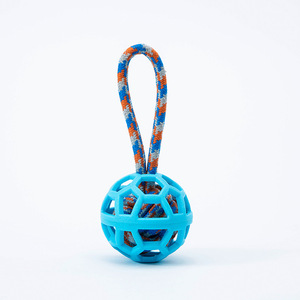Brinquedo de corda para animais de estimação, bola de brinquedo TPR interativa para cães e gatos, resistente a mordidas, para limpeza e treinamento dos dentes - Product Image 6