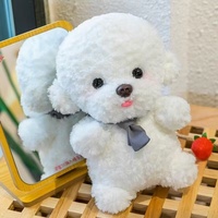 Peluche Chiot Bichon Frisé en Polyester, Taille 25cm-35cm, Cadeau Unisexe pour Enfants, Vente en Gros Fabricant