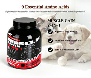 Comprimés de renforcement musculaire pour chiens avec un fort teneur en protéines, soutien à la récupération, friandises à mâcher pour chiens de type <span class=keywords><strong>Bully</strong></span> <span class=keywords><strong>Pitbull</strong></span> et chiens de travail - Product Image 3