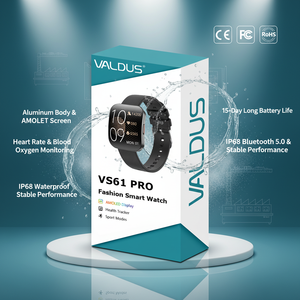 VALDUS 2026 <span class=keywords><strong>Smartwatch</strong></span> VS61 <span class=keywords><strong>PRO</strong></span> con Logo Personalizzato, Monitoraggio della Pressione Sanguigna e dell'Ossigeno nel Sangue, ODM/OEM, Cardiofrequenzimetro, Tracker Fitness - Product Image 1