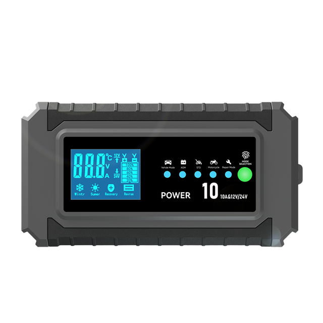 Portable 12V/24V Intelligent Pulse Repair Maintainer Car Battery Charger with High Efficiency & Convenience