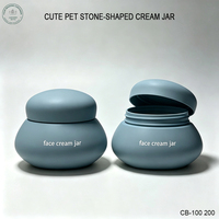 Pots en PET uniques en forme de pierre 50ml 100ml 200ml – Pots en plastique rechargeables et étanches pour soins de la peau, cosmétiques et gommages corporels