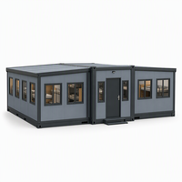 Maison conteneur extensible à double aile de 40 pieds, dortoir pour travailleurs, lit superposé, hébergement de chantier pour chantier de construction, prêt à être expédié