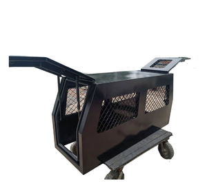 OEM Wholesale Gull-Wing Aluminum Dog Transport <b>Box</b> T-Handle <b>Lock</b> & Mesh Window Custom Ute Canopy & Half Canopy Dog <b>Box</b> - Product Image 4