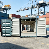 Conteneur maritime High Cube de 20 pieds en acier Corten, avec ouverture latérale complète, porte-documents et étagères personnalisées