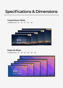 Tableau blanc interactif Android 14 de 86 pouces avec écran tactile, 4+32 Go, panneau de conférence intelligent avec procès-verbaux IA et caméra - Product Image 5