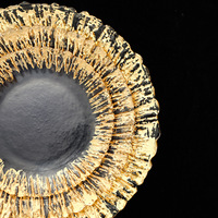Nouvelles assiettes de présentation en verre à bord doré pour mariage en extérieur, assiettes de table en verre argentées, personnalisables, vente en gros