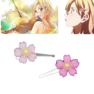 Anime Your Lie in april Pinces à cheveux Miyazono Kaori Cherry Blossom Hair Pins Halloween Fashion Man Woman Cosplay Accessory Gifts - Product Image 2